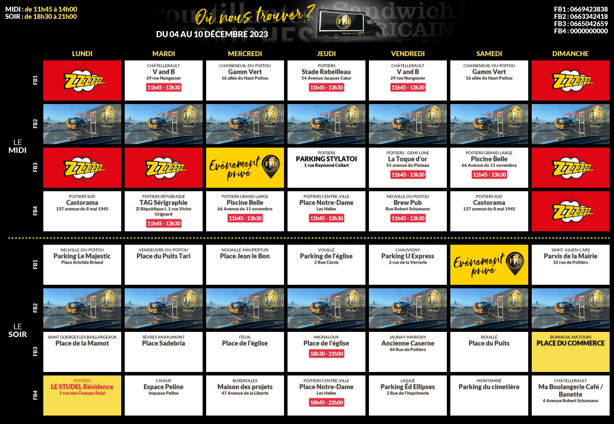Emplacements pour la semaine 53